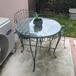 Metal Table And Chairs Patio Furniture 