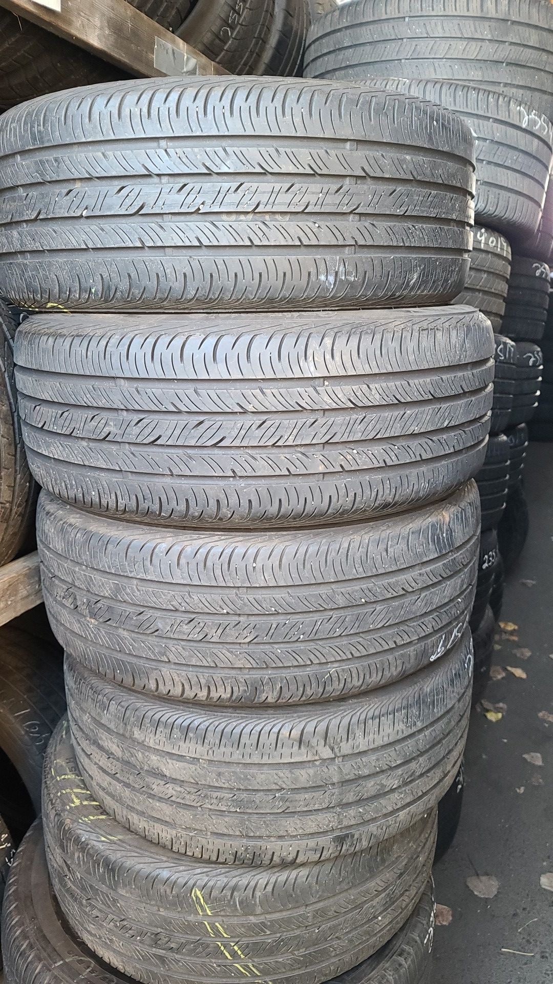 235 45 19 (4) HIGH tread all season used tires FREE installation and balance