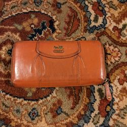 Genuine Coach wallet, burnt orange
