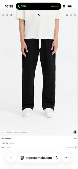 Represent Black Initial Sweatpant Large