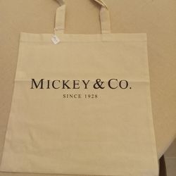 New Canvas Mickey Mouse Book Bag Shopping Bag