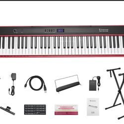 STARFAVOR  88 Key Electric Keyboard  Red