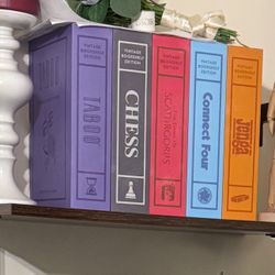Vintage Bookshelf Board Games OBO 