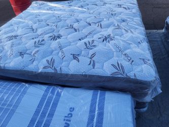Brand New Queen Size bamoo Pillowtop Mattress Included Box Spring Free Delivery 