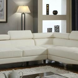 Antares White Modern Sectional

