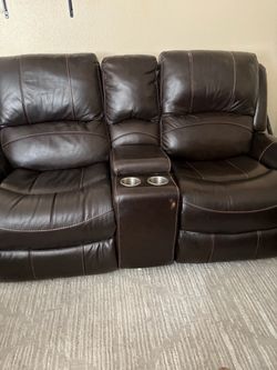 Leather electric recliner