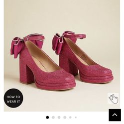 Betsey Johnson Pink Bow Heels 