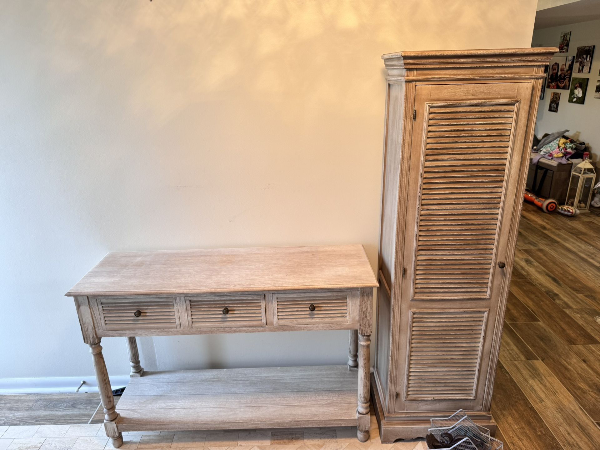 Entry Table And Storage Cabinet