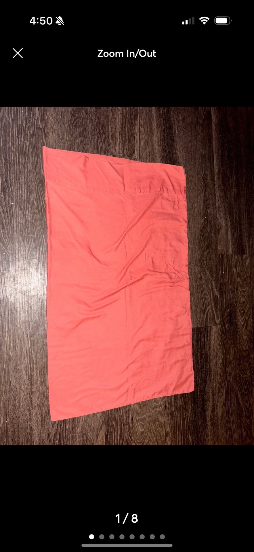 coral pink pillow case