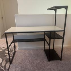 Desk With Printer Shelf 
