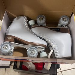 Angels Skates Kids' & Women's Roller Skates - Premium Quality PU Leather Quad Roller Skates - Adjustable High- top Perfect Indoor Outdoor Girls Retro 