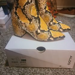 Aldo Snakeprint Booties
