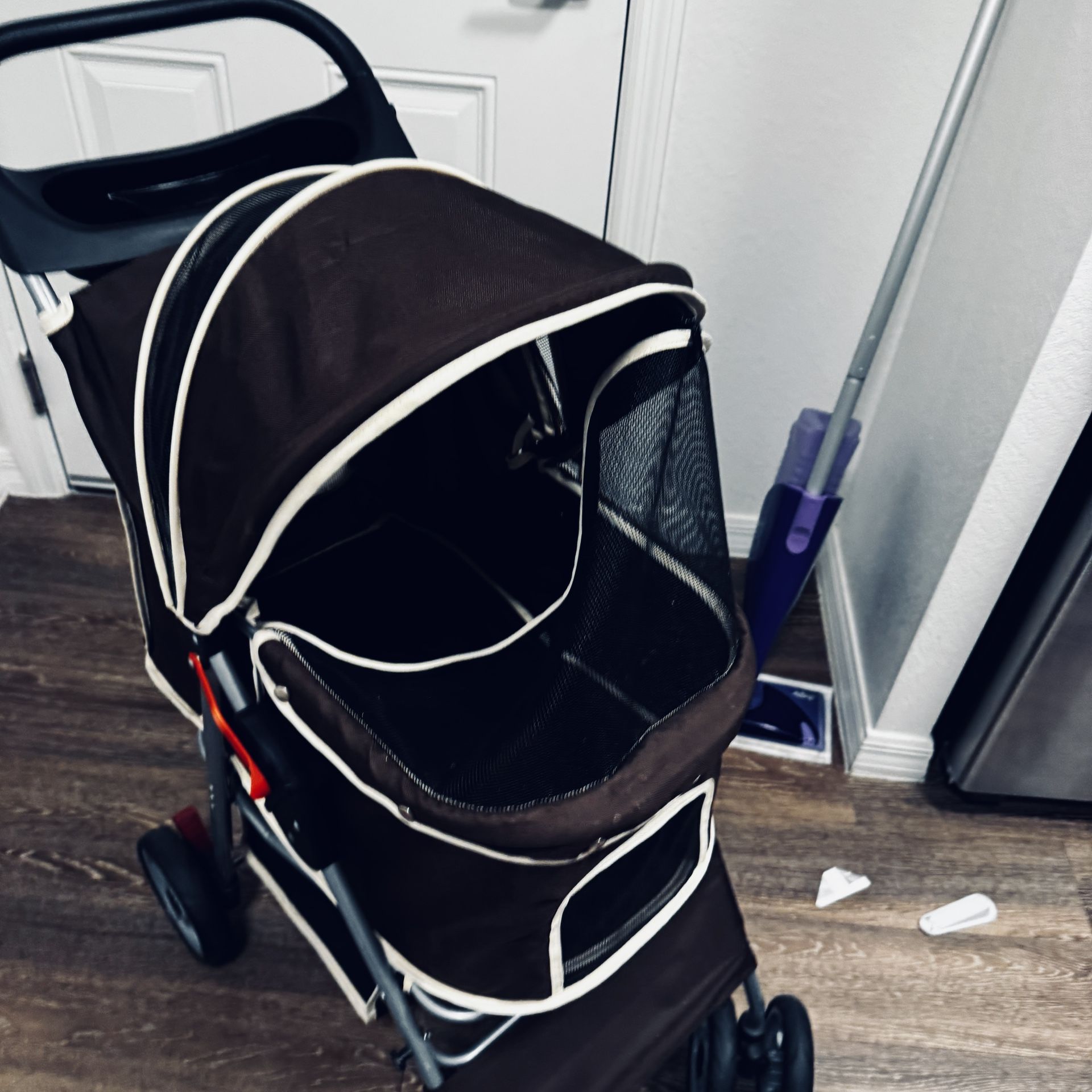 Dog/Cat Stroller w Removable Canopy n Storage