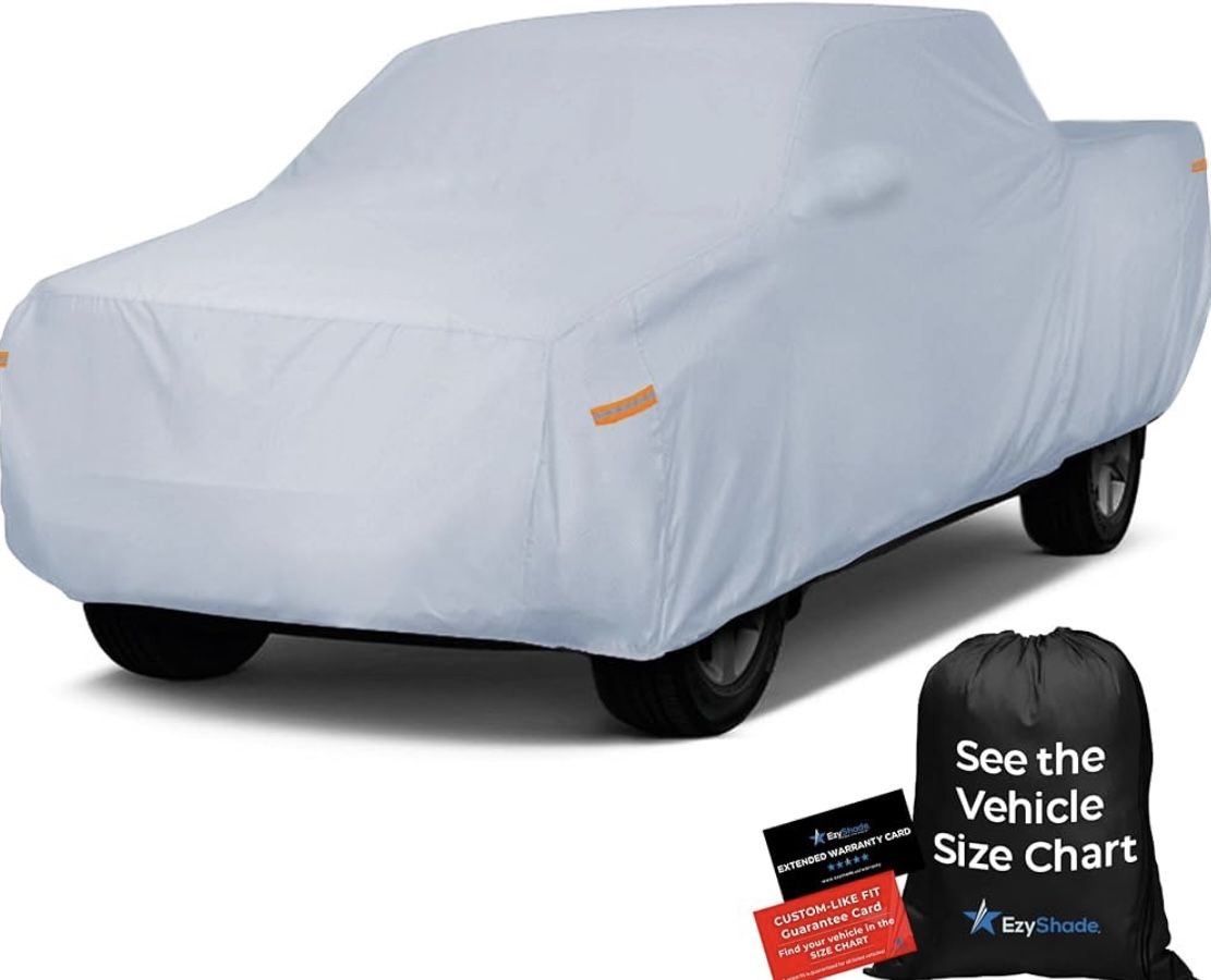 Truck Cover Waterproof All Weather. See Vehicle Size-Chart for Accurate Fit. Full Outdoor Pickup Truck Covers for Silverado F150 RAM 1500. Size T4