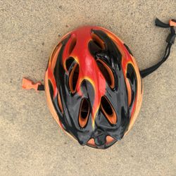 Kids Bike Helmet Fire Print