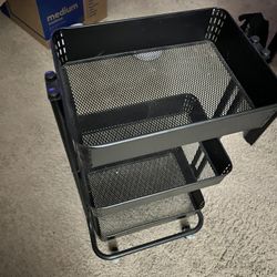 3 Shelves Bar Cart With Wheels 