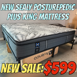 NEW SEALY POSTUREPEDIC PLUS KING MATTRESS