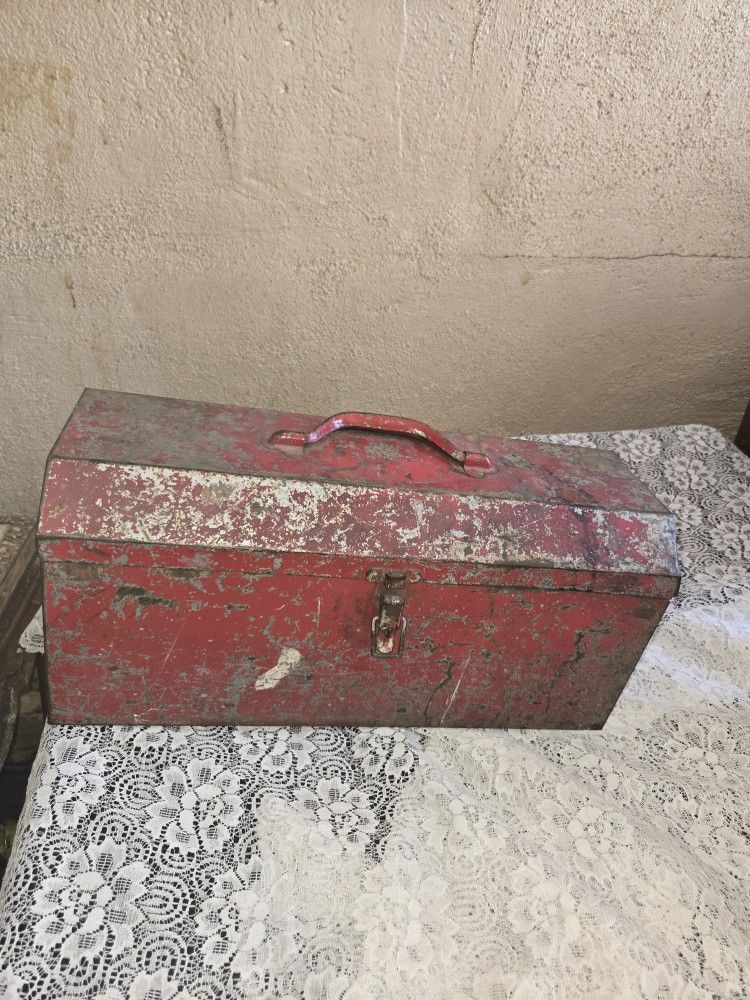 Red Tool Box With Tools Inside