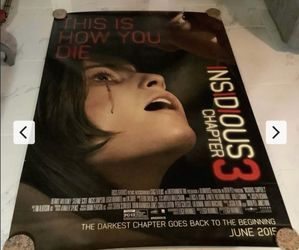 Insidious Chapter 3 Original Horror Bus Shelter Poster Approx 48x70