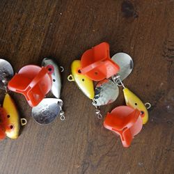 Vintage Mann's Little George Fishing Lure Lot of 4 - Used Crappie White Bass