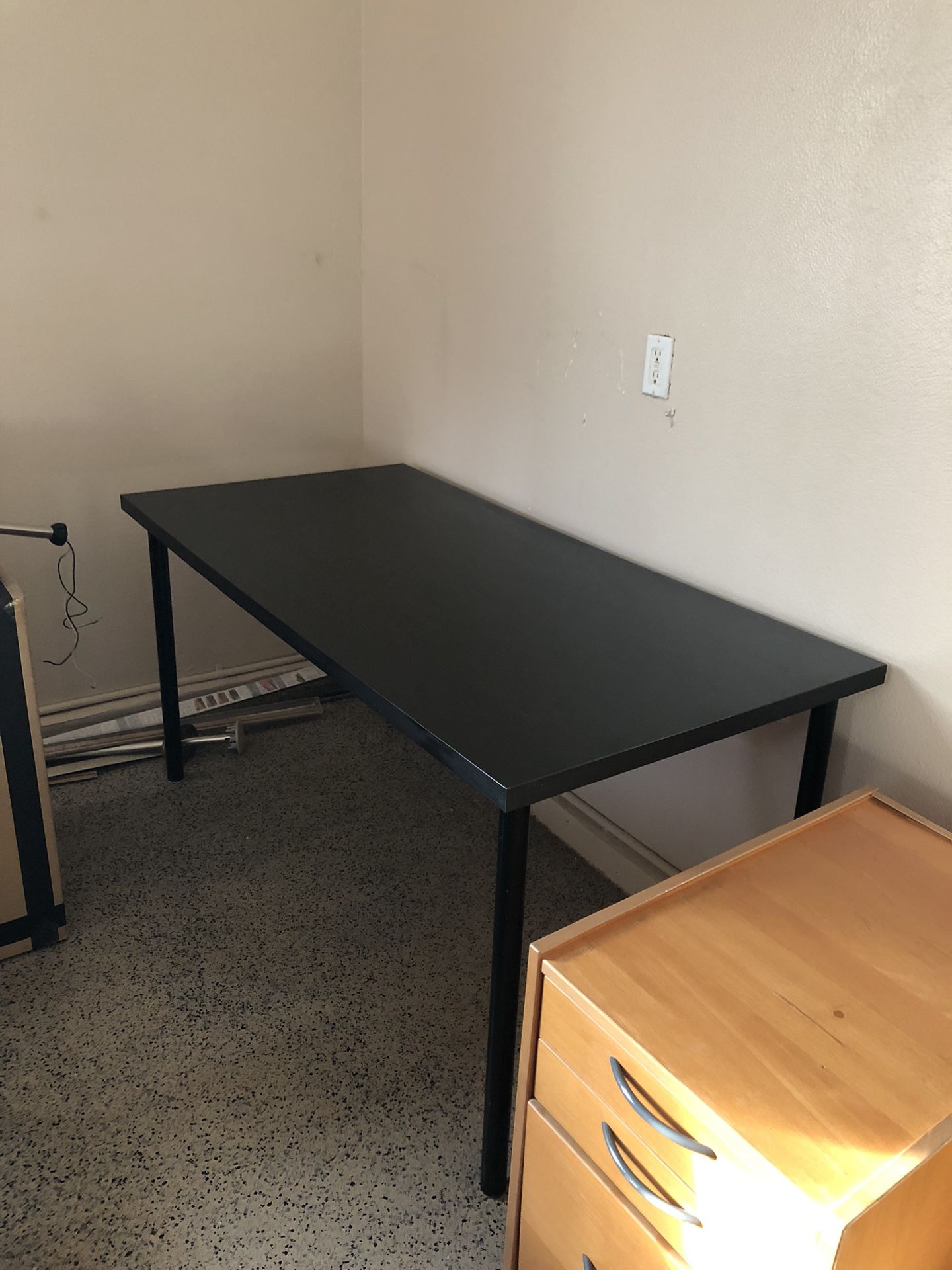 IKEA Black Desk/Table (LAGKAPTEN / ADILS)