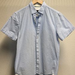 Zara Man Button Down Short Sleeve Shirt 
