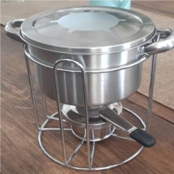 Roshco 9-Piece Stainless Steel Fondue Set.