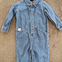 Polo Jeans Co. Ralph Lauren Denim Jumpsuit Girls Size 12-18 Months