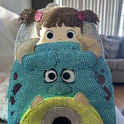 Rhinestones Pixar Monsters Inc Loungefly backpack.