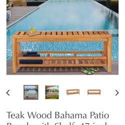 Chic Teak XL Shower Bench - Indoor/Outdoor