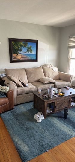 Sand colored corduroy couch NEED GONE ASAP