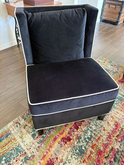 Dark Blue Suede Chairs