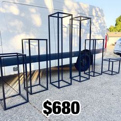 6 Metal Wedding Ceremony Party Event decorative Metal stands arches 