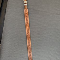 Western Size 30 Belt Decorative Carve Leather 