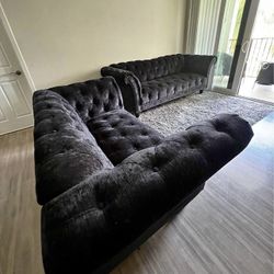 Sofa And Loveseat Black