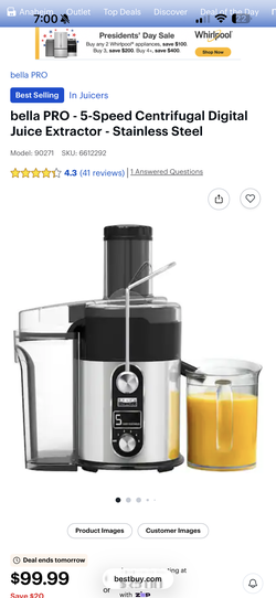 Bella juicer
