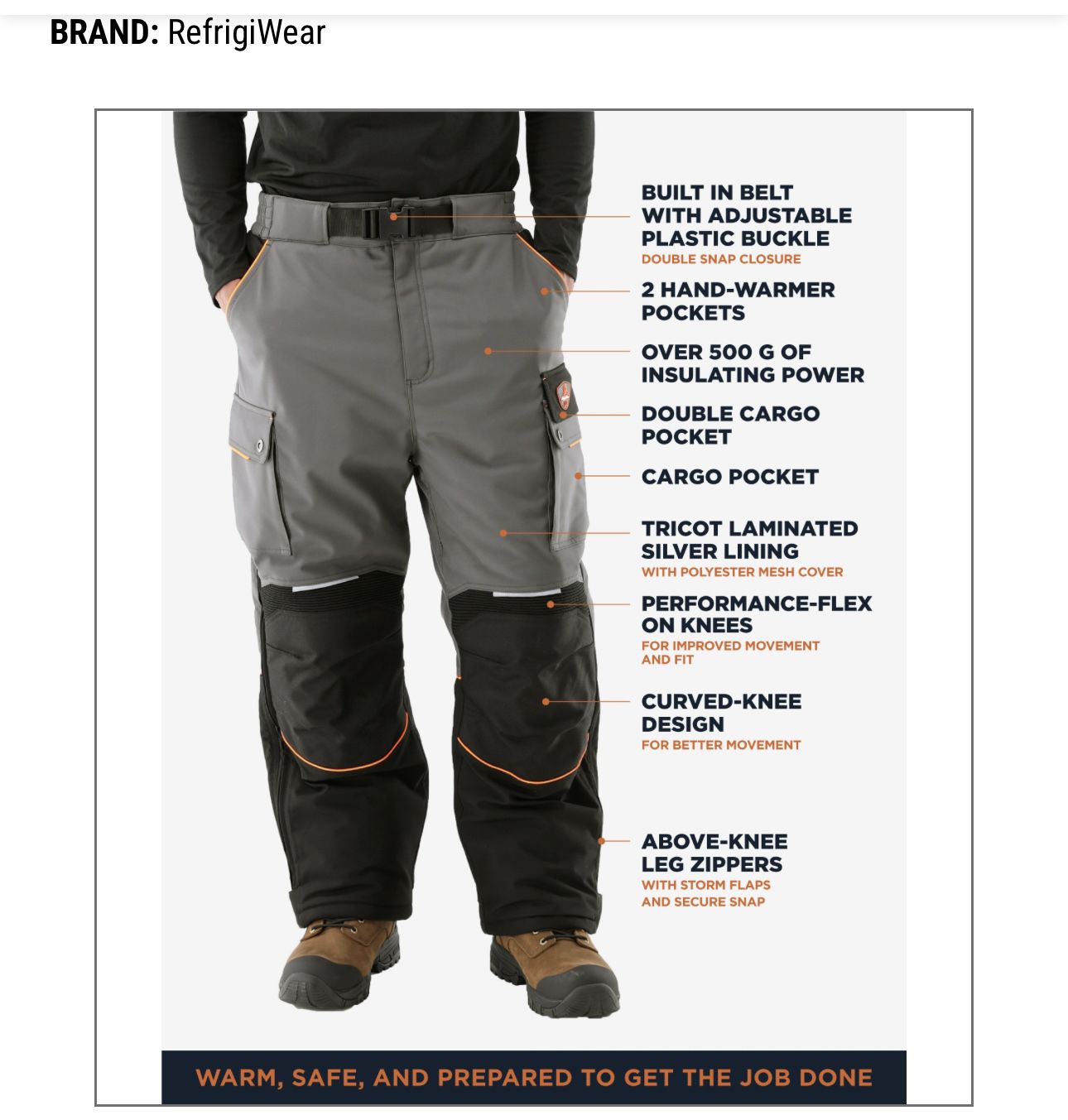 Refrigiwear pants $60