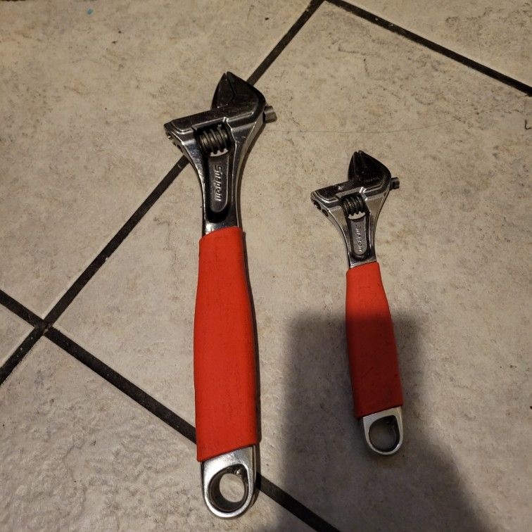 Snap On Tools Adjustable Crescent Wrench FADH8A, FADH12A 2PCS.