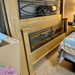 Cal. King Size Headboard, Footboard And Mirror 
