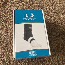BioSkin TriLok Ankle Brace for Sprains, Ach Support and Plantar Fasciitis, Size Large.