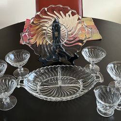 Fostoria Jamestown Swirl Glass Set