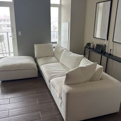 Pure White Cloud Sectional Couch (still under warranty)