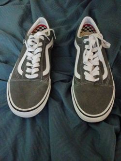 Vans Old Skool sneakers size 11.5 gray white checkered