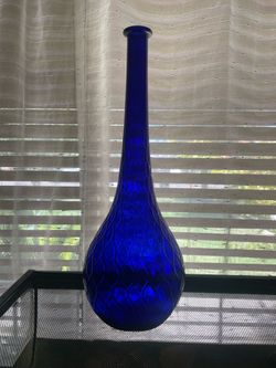 Vintage Empoli Cobalt Blue Genie decanter