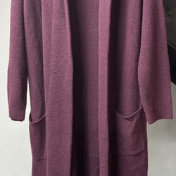 Women’s Long Maroon Coat size M/L