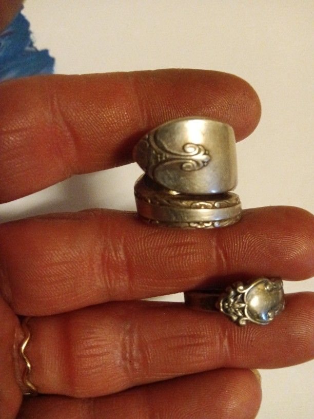 1847 Silver Spoon Rings