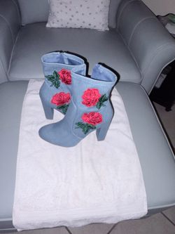 Jean Ankle Boots, Size 8