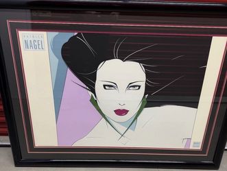 Patrick Nagel Framed Lithograph