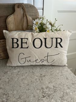 Be our guest pillow $7