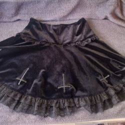 Gothic Velvet Lace Skirt